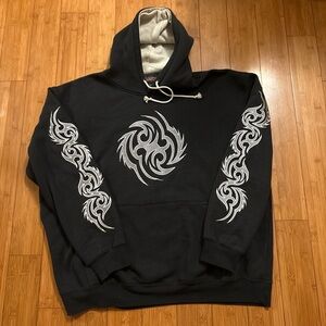 SAPPHIRE LOUNGE Black 2XL Y2K GRAPHIC HOODIE